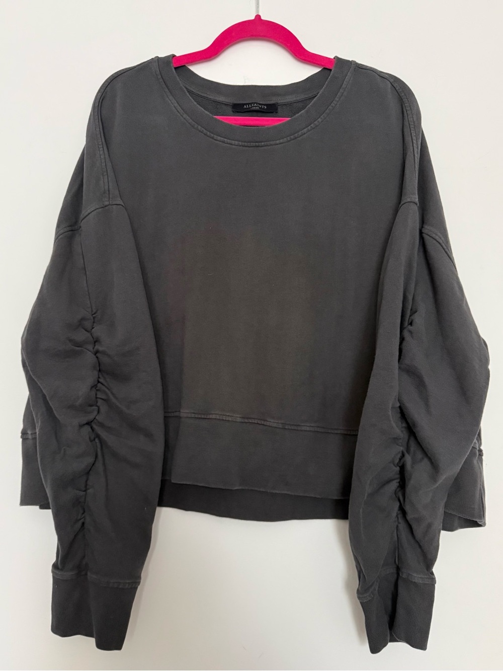 ✨AllSaints Marna Ruched Sleeve Sweatshirt✨ - Picture 4 of 11